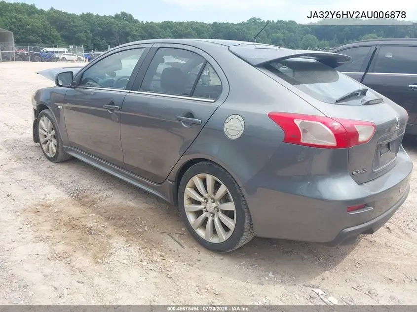 2010 Mitsubishi Lancer Sportback Ralliart VIN: JA32Y6HV2AU006878 Lot: 45675494