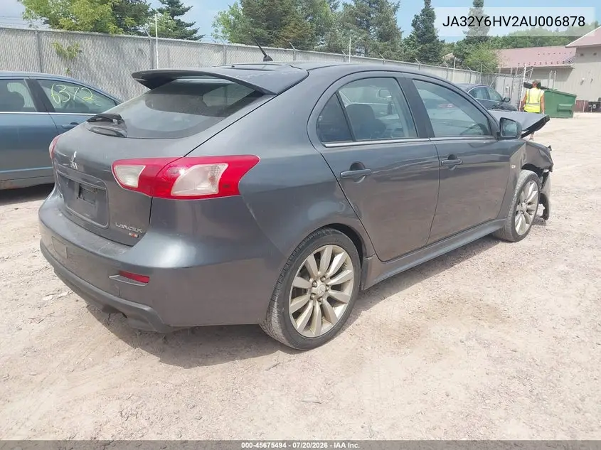 2010 Mitsubishi Lancer Sportback Ralliart VIN: JA32Y6HV2AU006878 Lot: 45675494