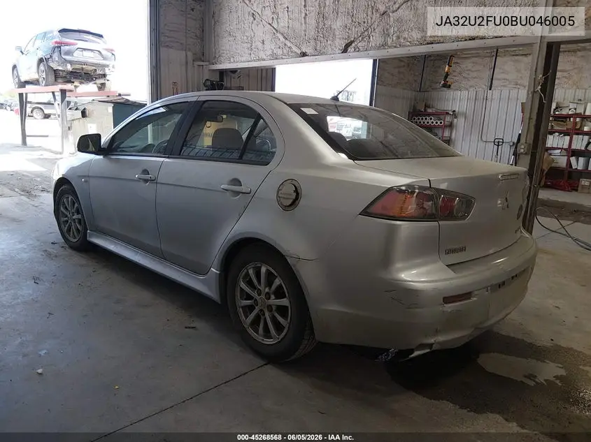2011 Mitsubishi Lancer Es VIN: JA32U2FU0BU046005 Lot: 45268568