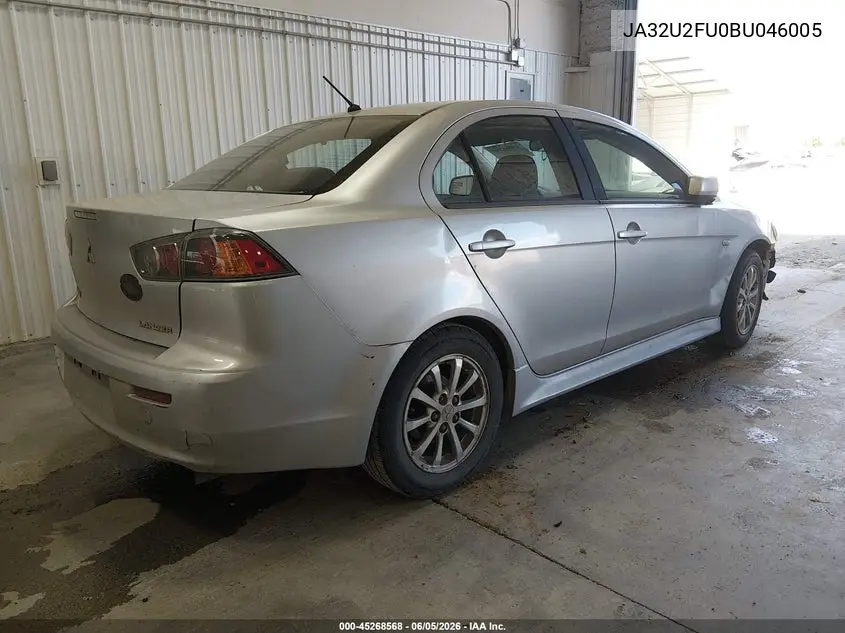 2011 Mitsubishi Lancer Es VIN: JA32U2FU0BU046005 Lot: 45268568