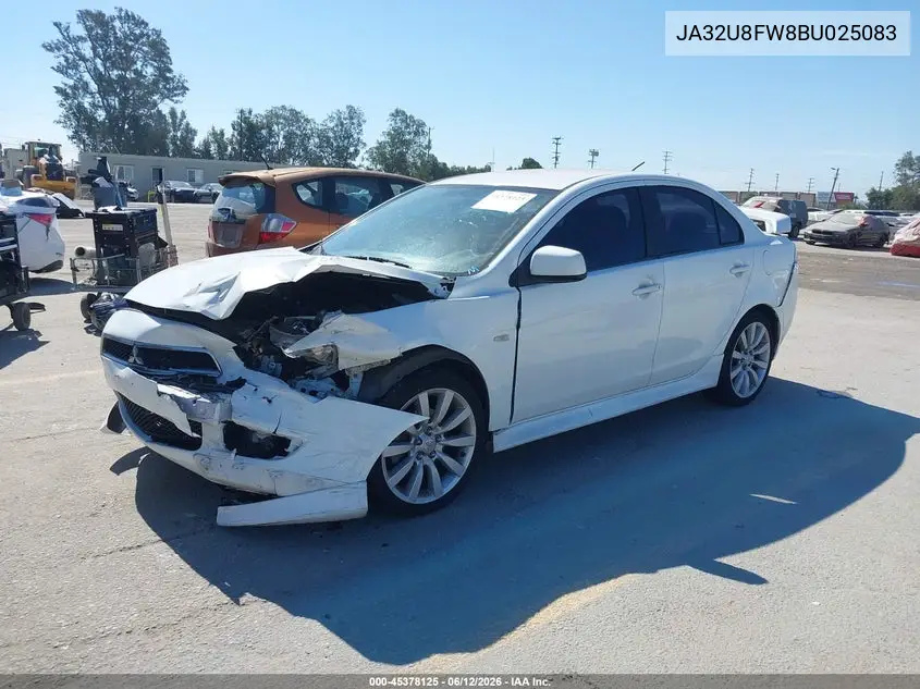 2011 Mitsubishi Lancer Gts VIN: JA32U8FW8BU025083 Lot: 45378125