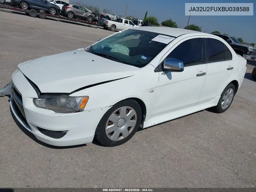 2011 Mitsubishi Lancer Es VIN: JA32U2FUXBU038588 Lot: 45425437