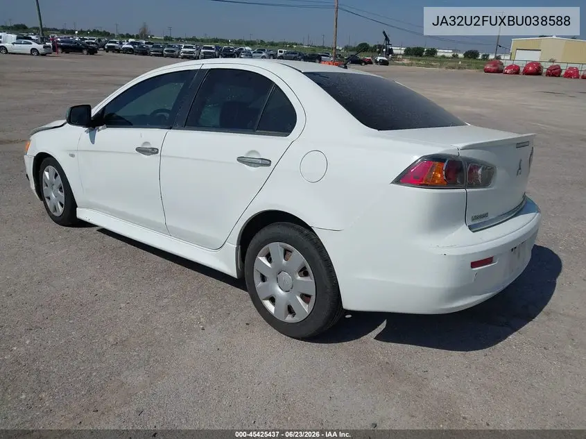 2011 Mitsubishi Lancer Es VIN: JA32U2FUXBU038588 Lot: 45425437