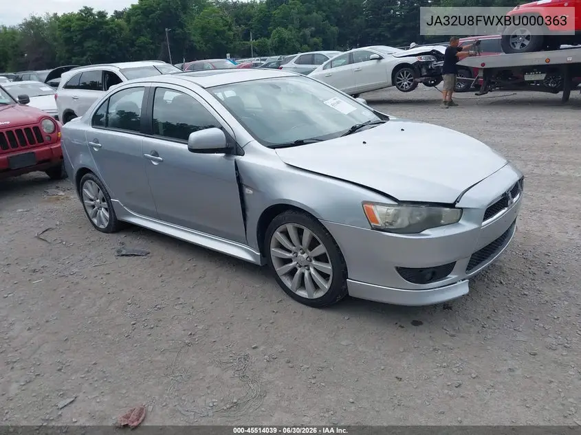 2011 Mitsubishi Lancer Gts VIN: JA32U8FWXBU000363 Lot: 45514039
