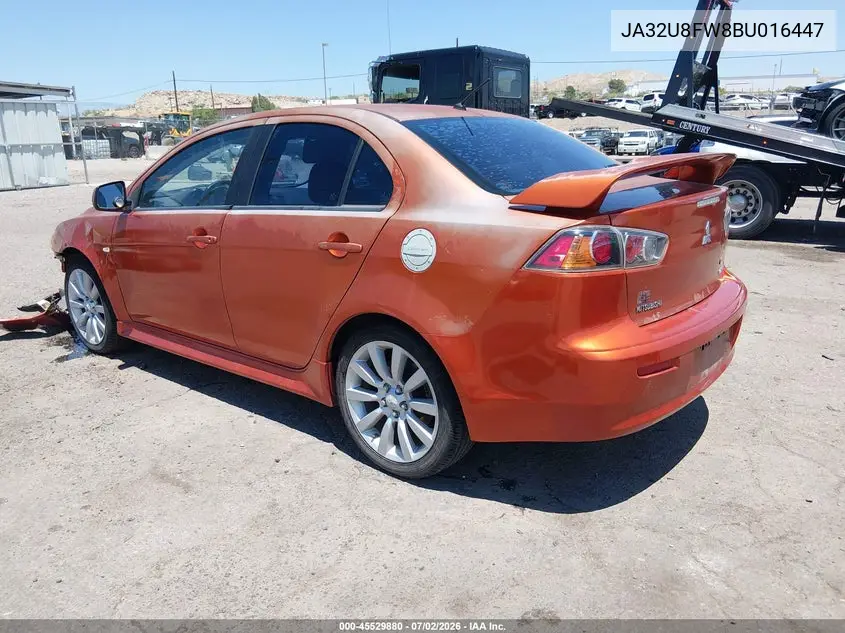 2011 Mitsubishi Lancer Gts VIN: JA32U8FW8BU016447 Lot: 45529880