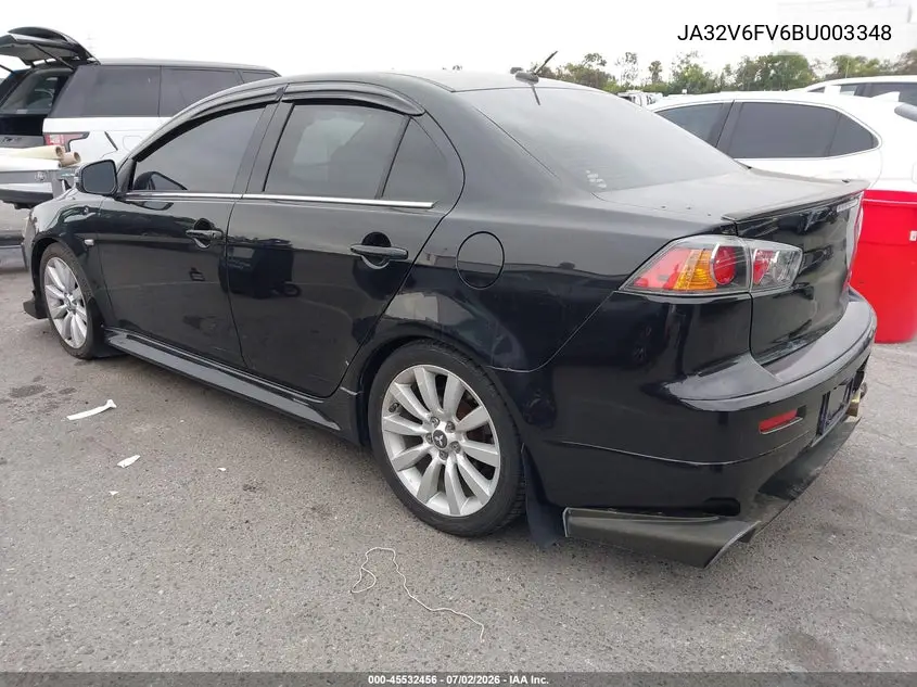 2011 Mitsubishi Lancer Ralliart VIN: JA32V6FV6BU003348 Lot: 45532456