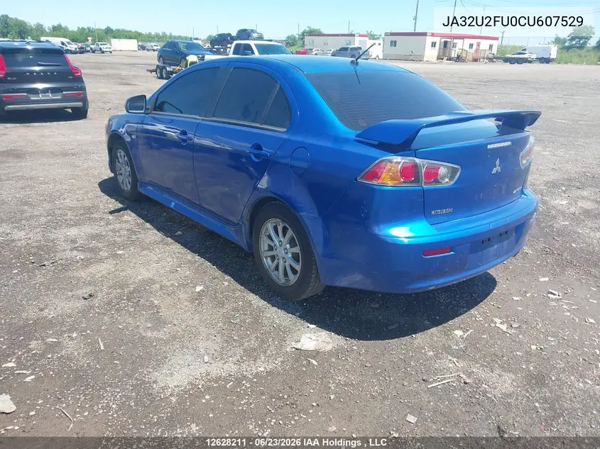2012 Mitsubishi Lancer Se VIN: JA32U2FU0CU607529 Lot: 12628211