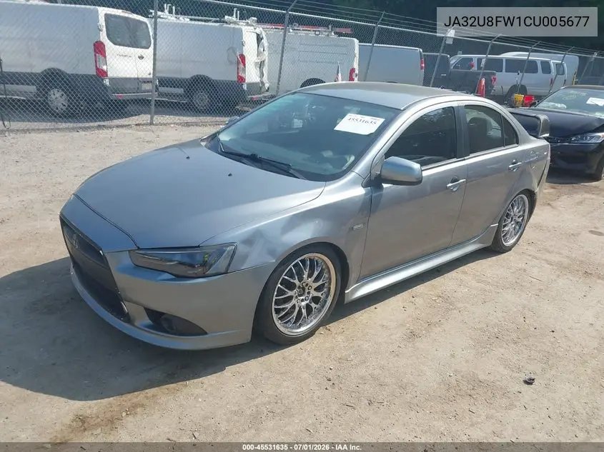 2012 Mitsubishi Lancer Gt VIN: JA32U8FW1CU005677 Lot: 45531635