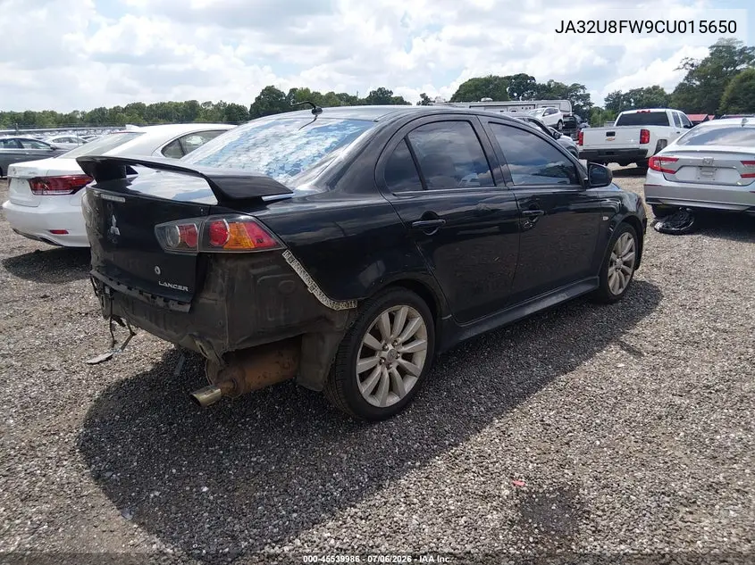 2012 Mitsubishi Lancer Gt VIN: JA32U8FW9CU015650 Lot: 45539986