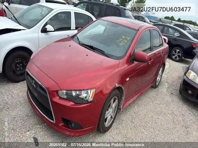 2013 Mitsubishi Lancer Gt VIN: JA32U2FU7DU603477 Lot: 20269582