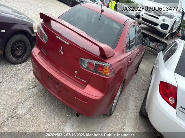 2013 Mitsubishi Lancer Gt VIN: JA32U2FU7DU603477 Lot: 20269582