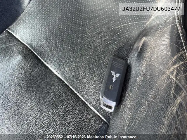 2013 Mitsubishi Lancer Gt VIN: JA32U2FU7DU603477 Lot: 20269582
