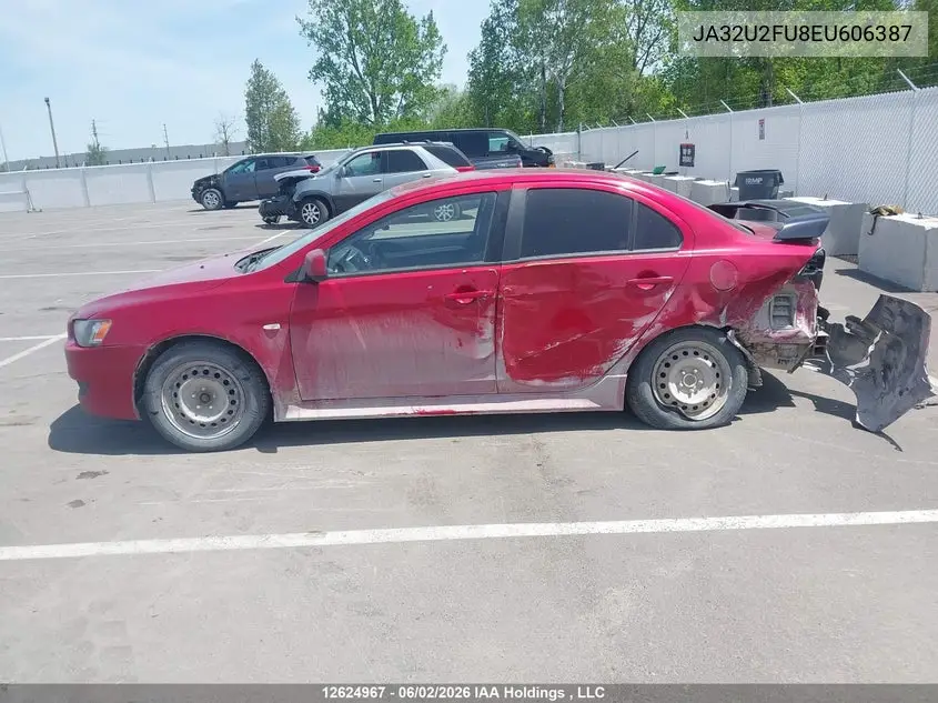 2014 Mitsubishi Lancer VIN: JA32U2FU8EU606387 Lot: 12624967