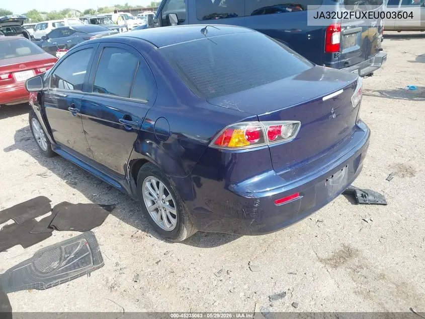 2014 Mitsubishi Lancer Es/Es Sport VIN: JA32U2FUXEU003604 Lot: 45235063