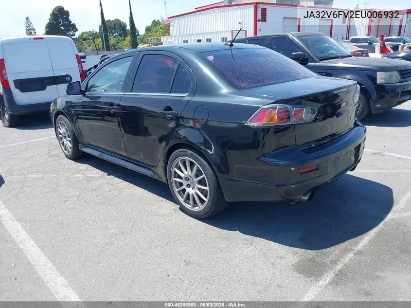 2014 Mitsubishi Lancer Ralliart VIN: JA32V6FV2EU006932 Lot: 45288368