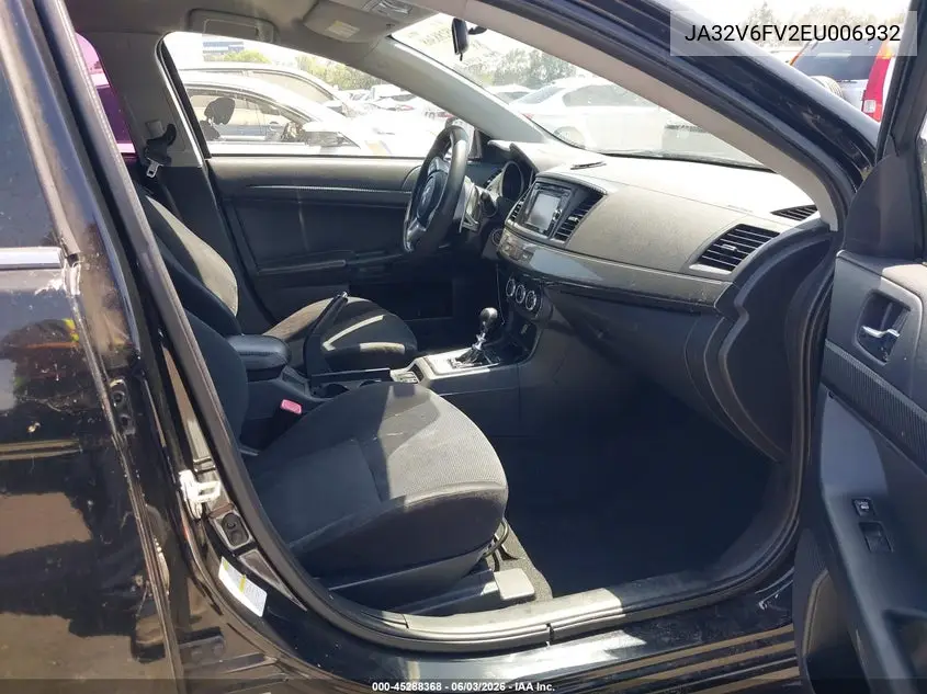 2014 Mitsubishi Lancer Ralliart VIN: JA32V6FV2EU006932 Lot: 45288368