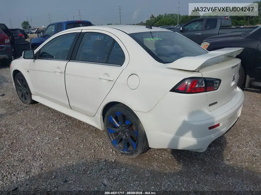 2014 Mitsubishi Lancer Ralliart VIN: JA32V6FVXEU004247 Lot: 45311717