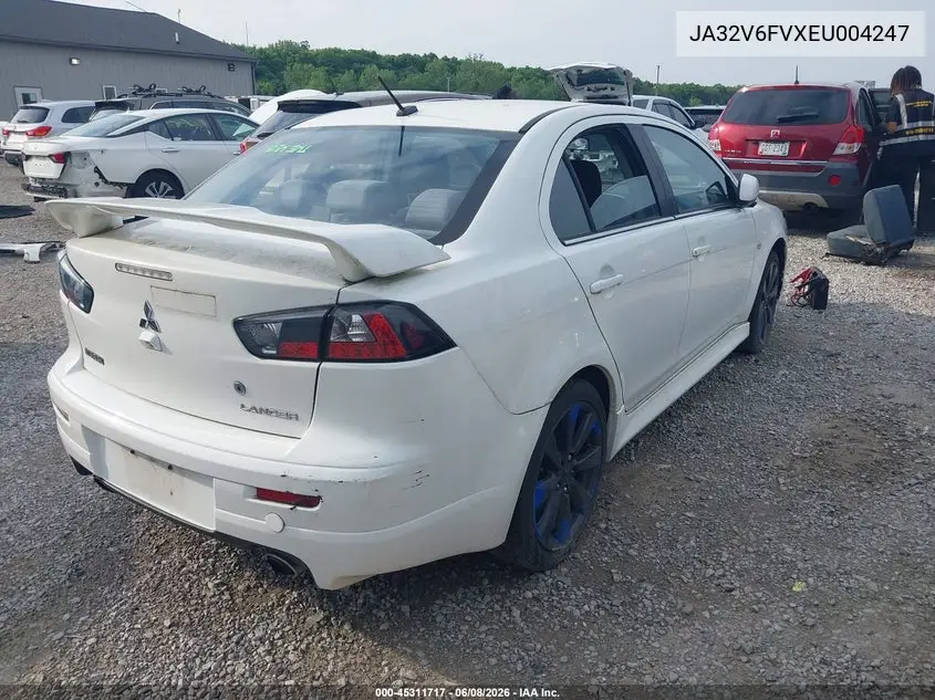 2014 Mitsubishi Lancer Ralliart VIN: JA32V6FVXEU004247 Lot: 45311717