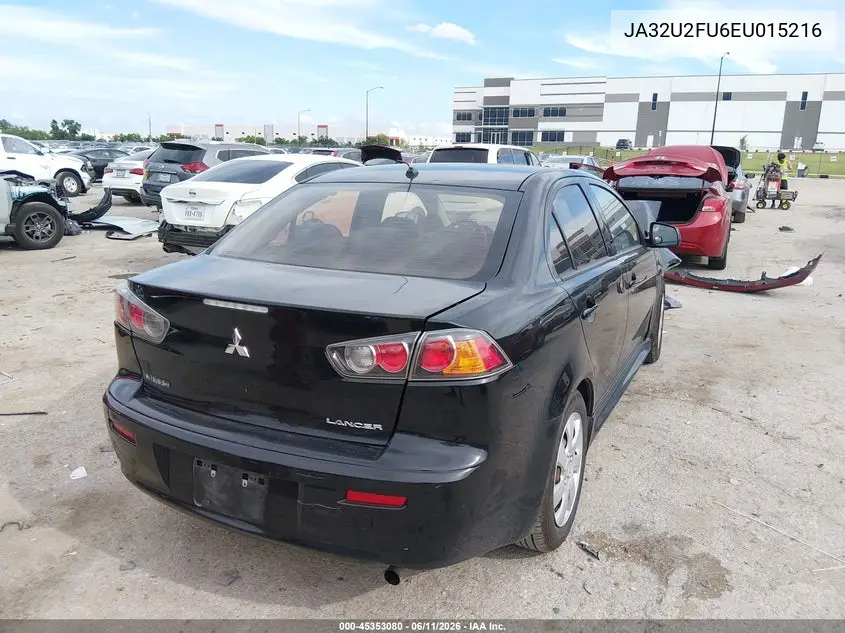 2014 Mitsubishi Lancer Es VIN: JA32U2FU6EU015216 Lot: 45353080
