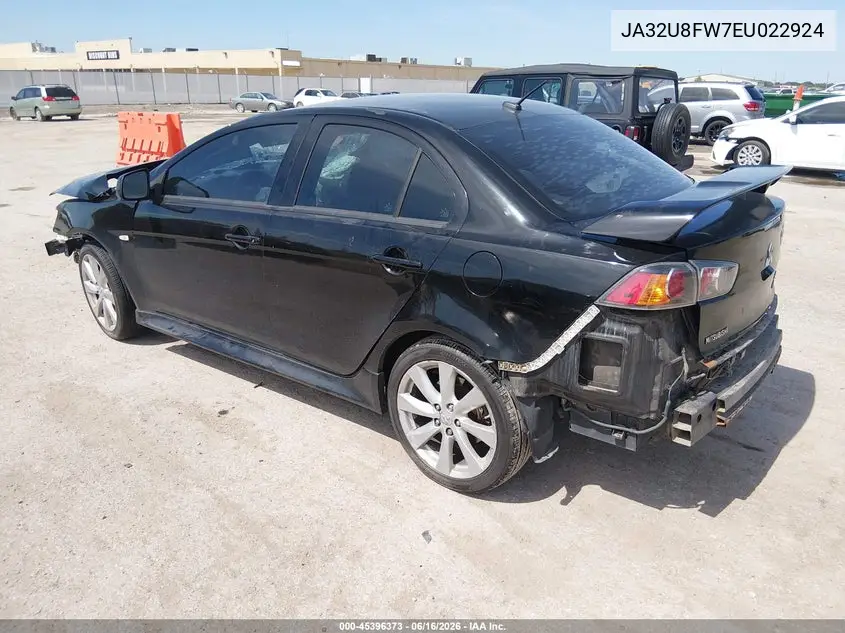 2014 Mitsubishi Lancer Gt VIN: JA32U8FW7EU022924 Lot: 45396373