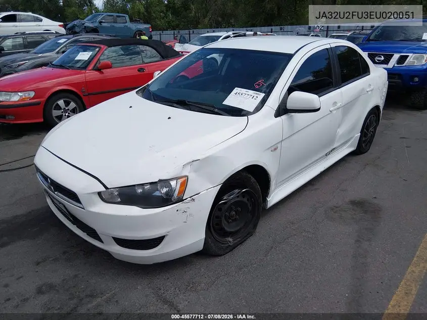 2014 Mitsubishi Lancer Es VIN: JA32U2FU3EU020051 Lot: 45577712