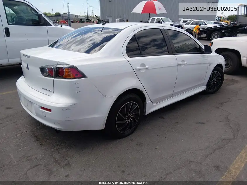 2014 Mitsubishi Lancer Es VIN: JA32U2FU3EU020051 Lot: 45577712