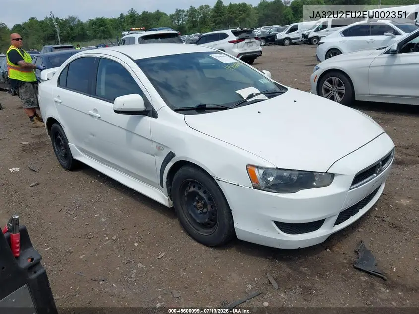 2014 Mitsubishi Lancer Es VIN: JA32U2FU2EU002351 Lot: 45600099