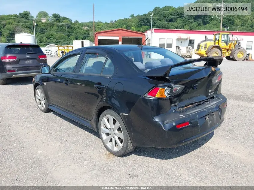 2014 Mitsubishi Lancer Gt VIN: JA32U8FW5EU006494 Lot: 45607505