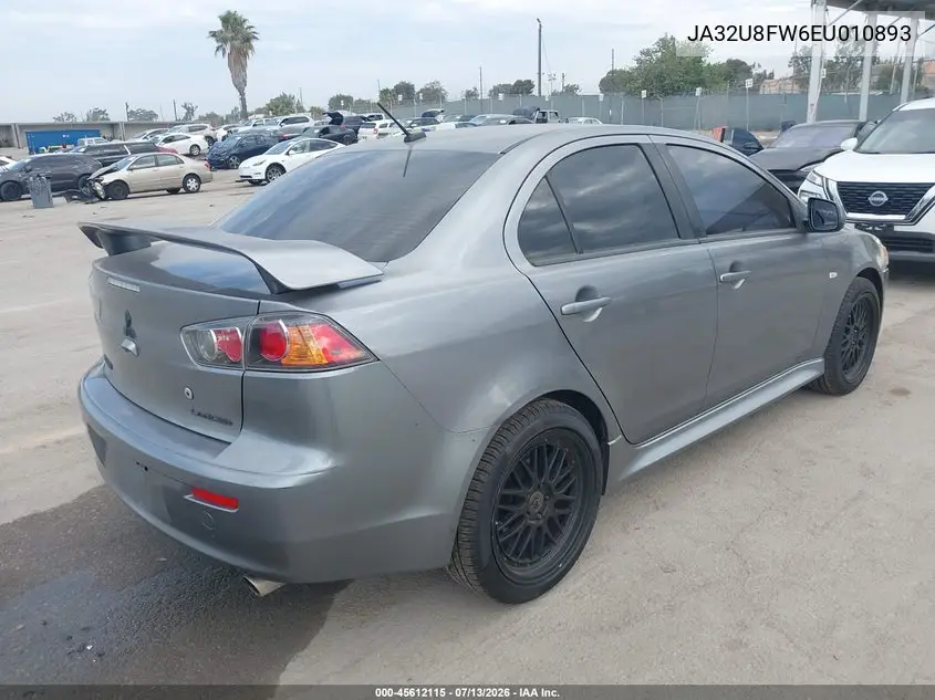 2014 Mitsubishi Lancer Gt VIN: JA32U8FW6EU010893 Lot: 45612115