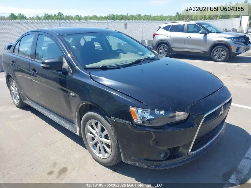 2015 Mitsubishi Lancer Gt/Se VIN: JA32U2FU5FU604355 Lot: 12619105