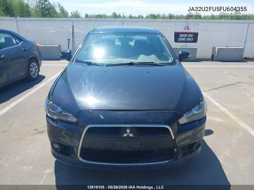 2015 Mitsubishi Lancer Gt/Se VIN: JA32U2FU5FU604355 Lot: 12619105