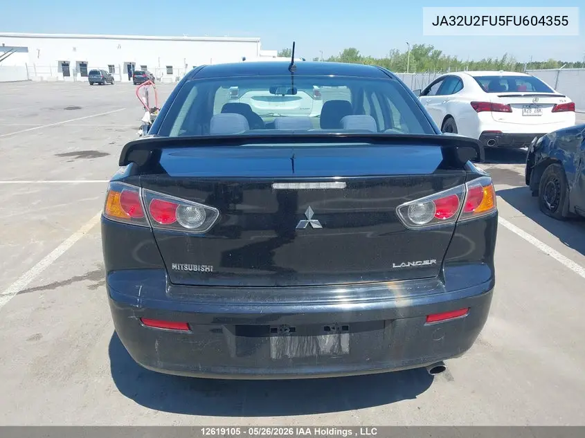 2015 Mitsubishi Lancer Gt/Se VIN: JA32U2FU5FU604355 Lot: 12619105