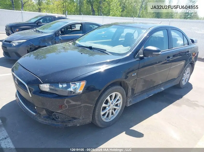 2015 Mitsubishi Lancer Gt/Se VIN: JA32U2FU5FU604355 Lot: 12619105
