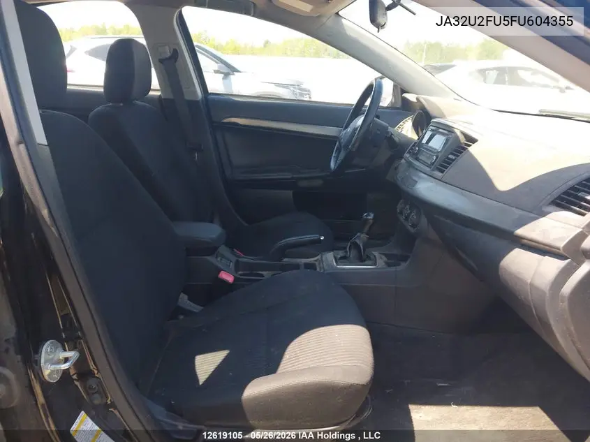 2015 Mitsubishi Lancer Gt/Se VIN: JA32U2FU5FU604355 Lot: 12619105