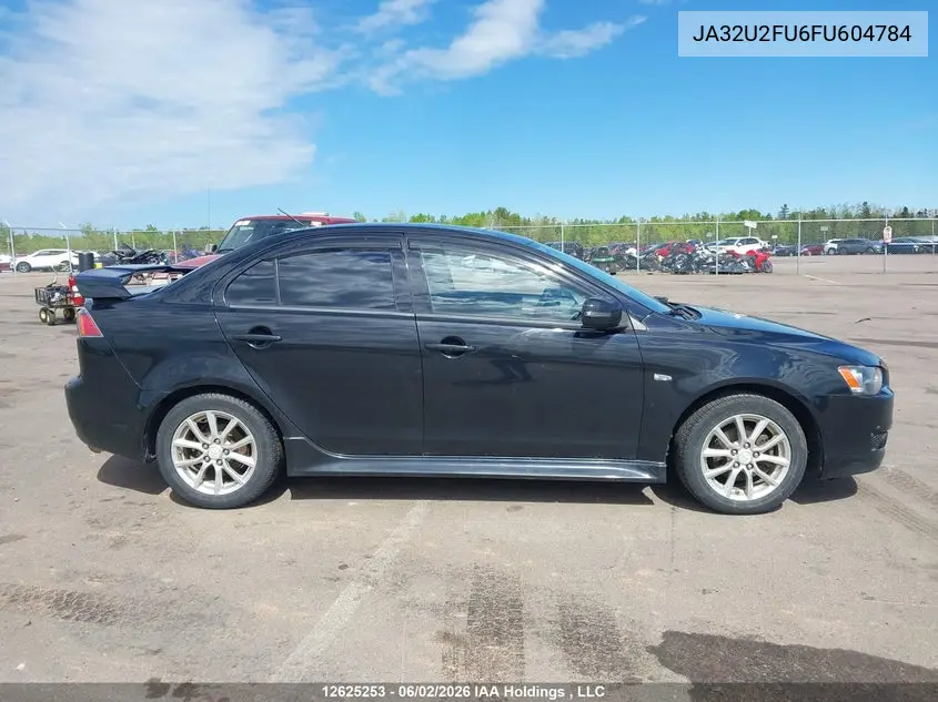 2015 Mitsubishi Lancer Gt/Se VIN: JA32U2FU6FU604784 Lot: 12625253