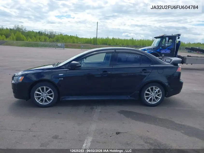 2015 Mitsubishi Lancer Gt/Se VIN: JA32U2FU6FU604784 Lot: 12625253