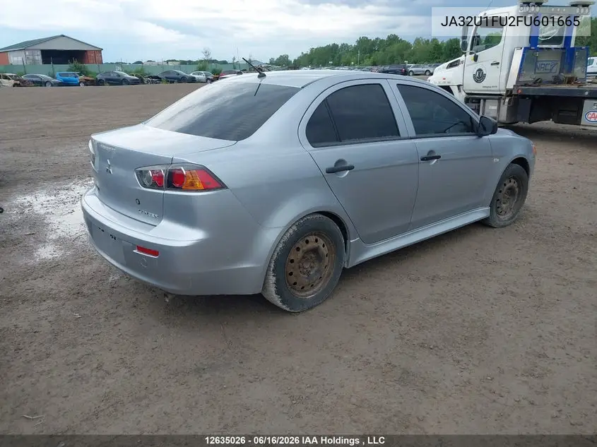 2015 Mitsubishi Lancer De VIN: JA32U1FU2FU601665 Lot: 12635026