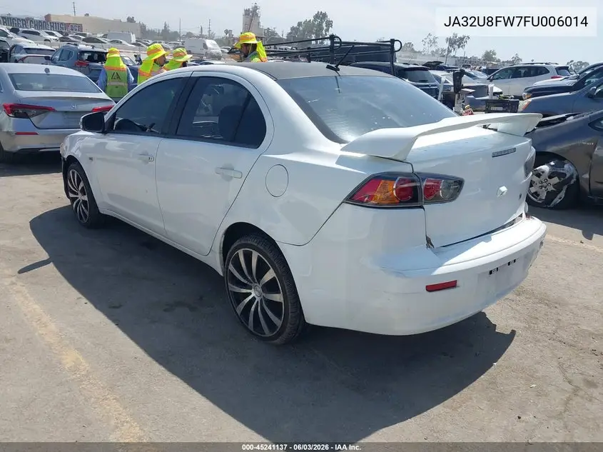 2015 Mitsubishi Lancer Gt VIN: JA32U8FW7FU006014 Lot: 45241137