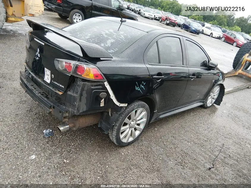 2015 Mitsubishi Lancer Gt VIN: JA32U8FW0FU022216 Lot: 45452736