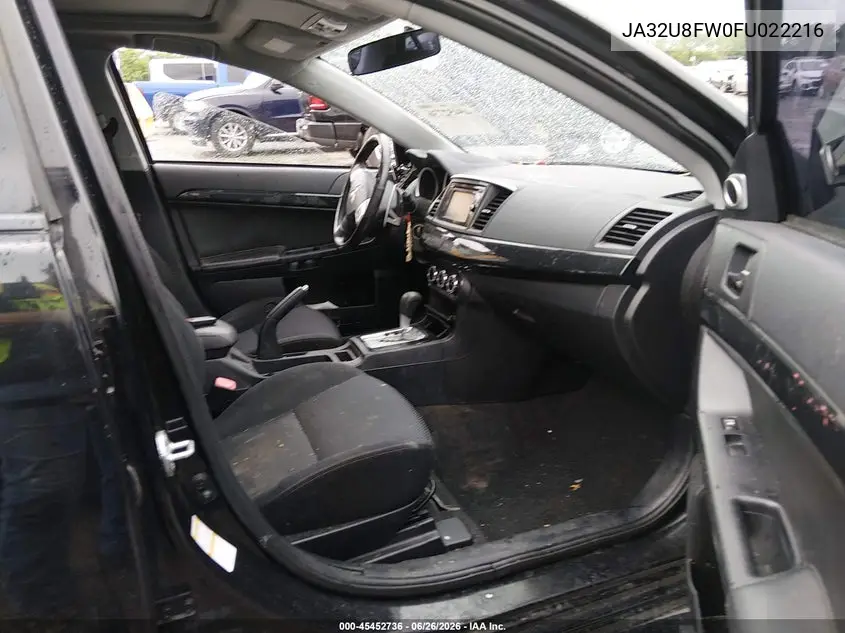 2015 Mitsubishi Lancer Gt VIN: JA32U8FW0FU022216 Lot: 45452736