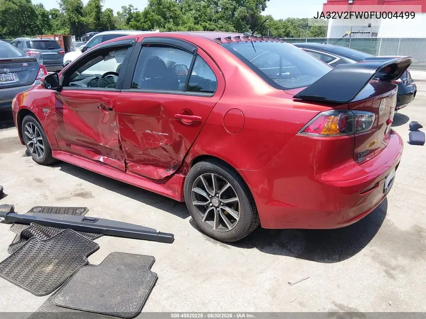 2015 Mitsubishi Lancer Se VIN: JA32V2FW0FU004499 Lot: 45520228
