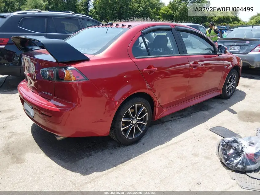 2015 Mitsubishi Lancer Se VIN: JA32V2FW0FU004499 Lot: 45520228