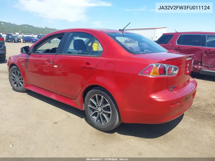 2015 Mitsubishi Lancer Se VIN: JA32V2FW3FU011124 Lot: 45582517