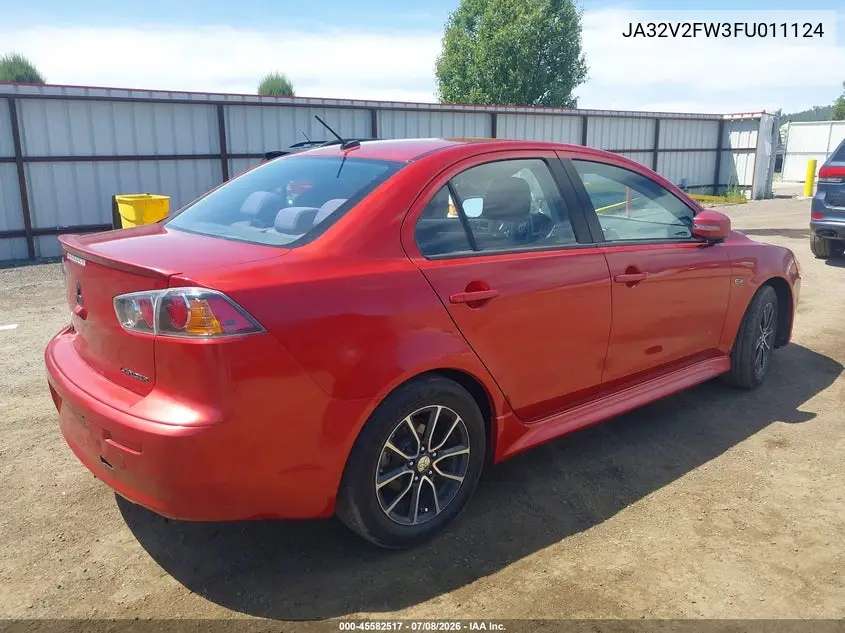 2015 Mitsubishi Lancer Se VIN: JA32V2FW3FU011124 Lot: 45582517