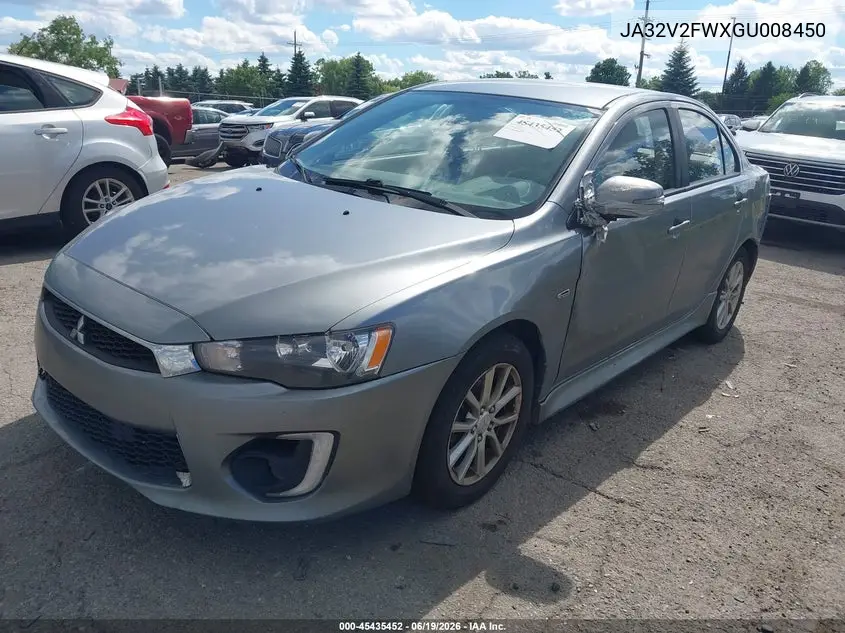 2016 Mitsubishi Lancer Es VIN: JA32V2FWXGU008450 Lot: 45435452