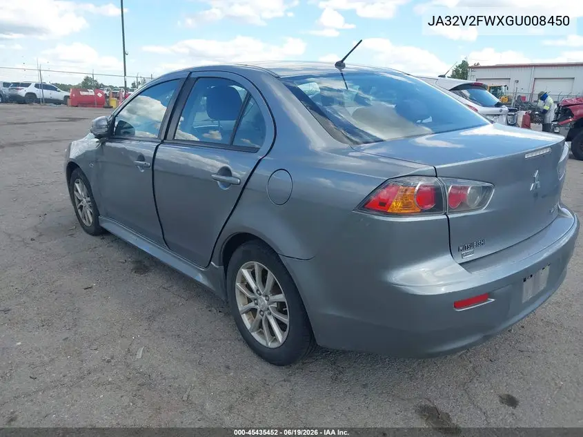 2016 Mitsubishi Lancer Es VIN: JA32V2FWXGU008450 Lot: 45435452