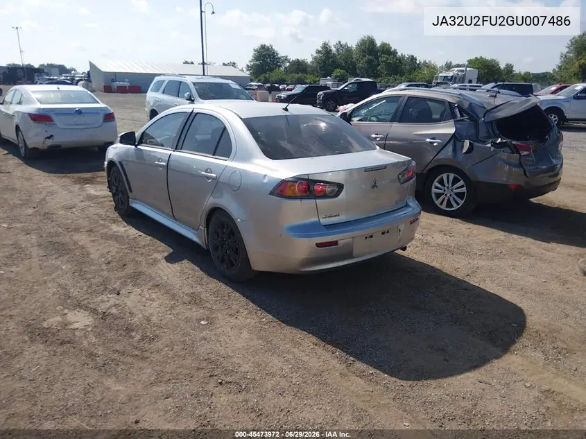 2016 Mitsubishi Lancer Es VIN: JA32U2FU2GU007486 Lot: 45473972