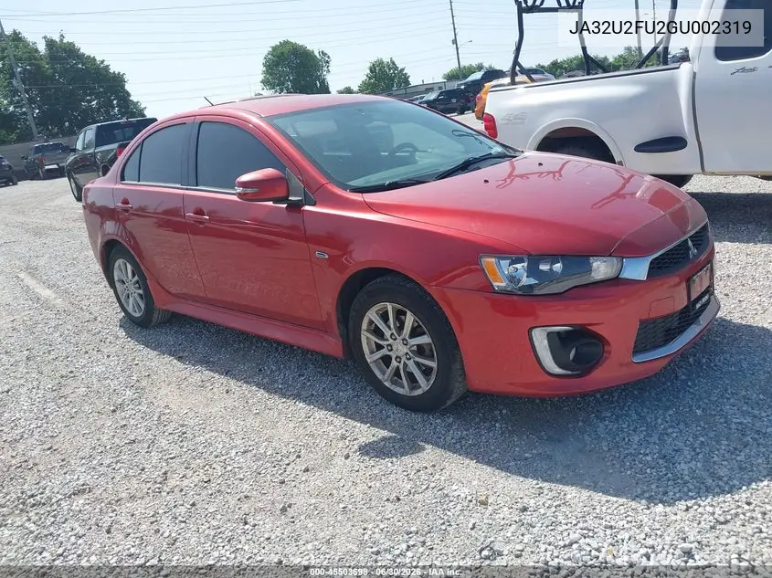 2016 Mitsubishi Lancer Es VIN: JA32U2FU2GU002319 Lot: 45503698