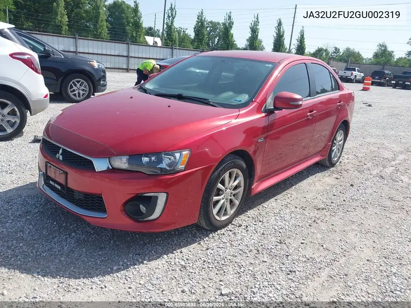 2016 Mitsubishi Lancer Es VIN: JA32U2FU2GU002319 Lot: 45503698