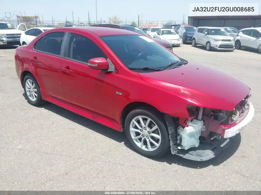 2016 Mitsubishi Lancer Es VIN: JA32U2FU2GU008685 Lot: 45544900